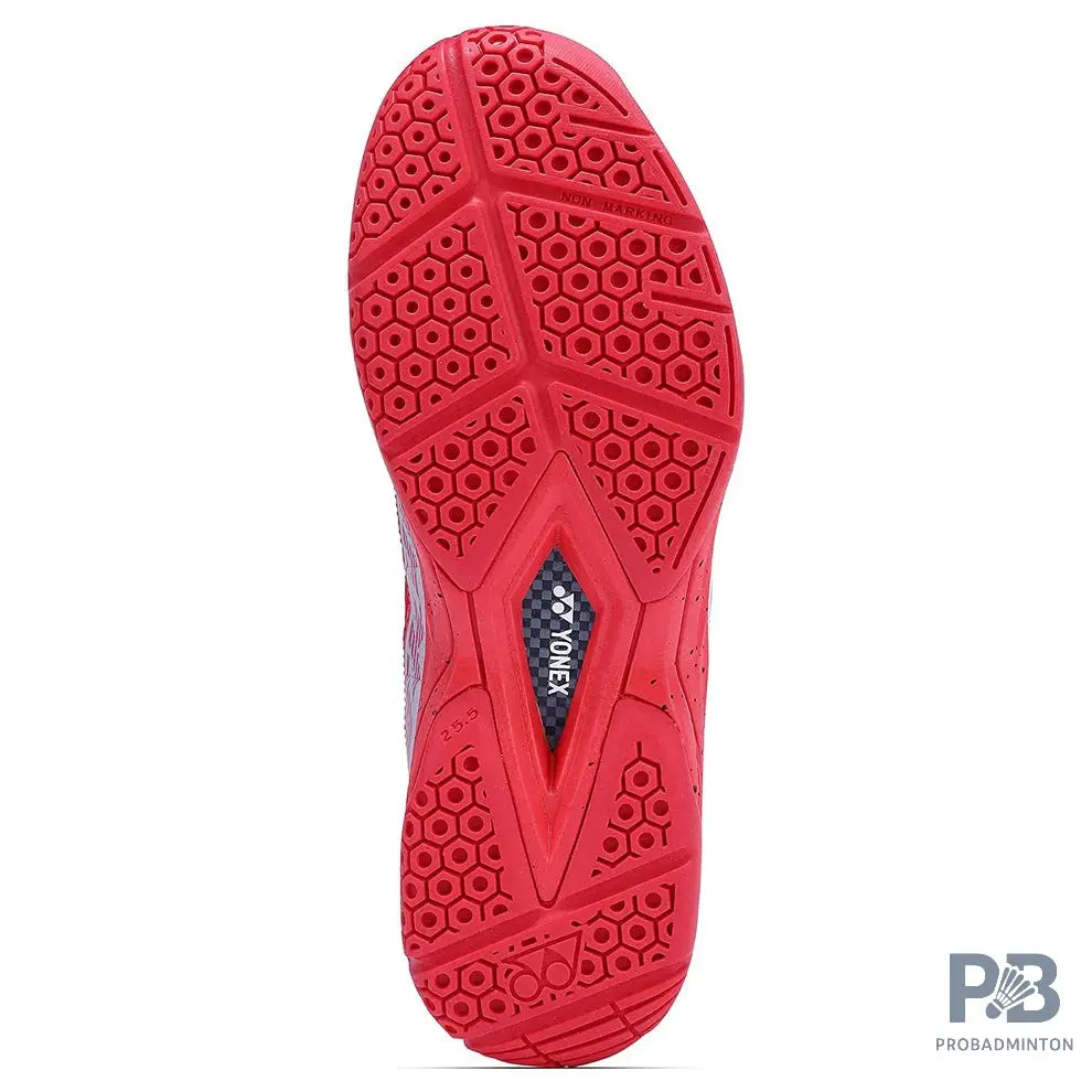 Yonex Skill Badminton Shoe - Red/Silver.