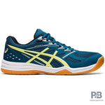 ASICS UPCOURT 4 Indoor Court Shoes ( Deep Sea Teal & Glow Yellow).