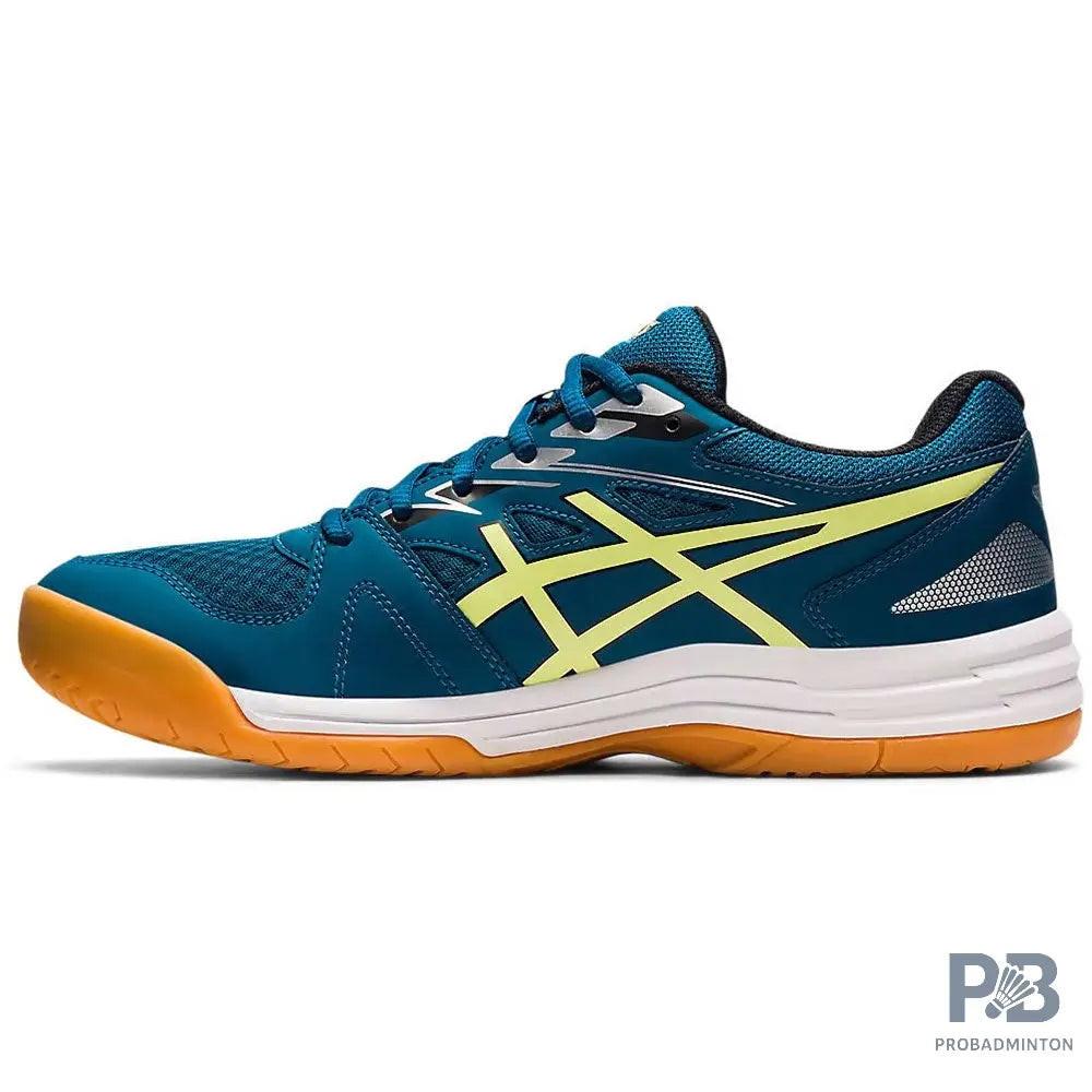 ASICS UPCOURT 4 Indoor Court Shoes ( Deep Sea Teal & Glow Yellow).