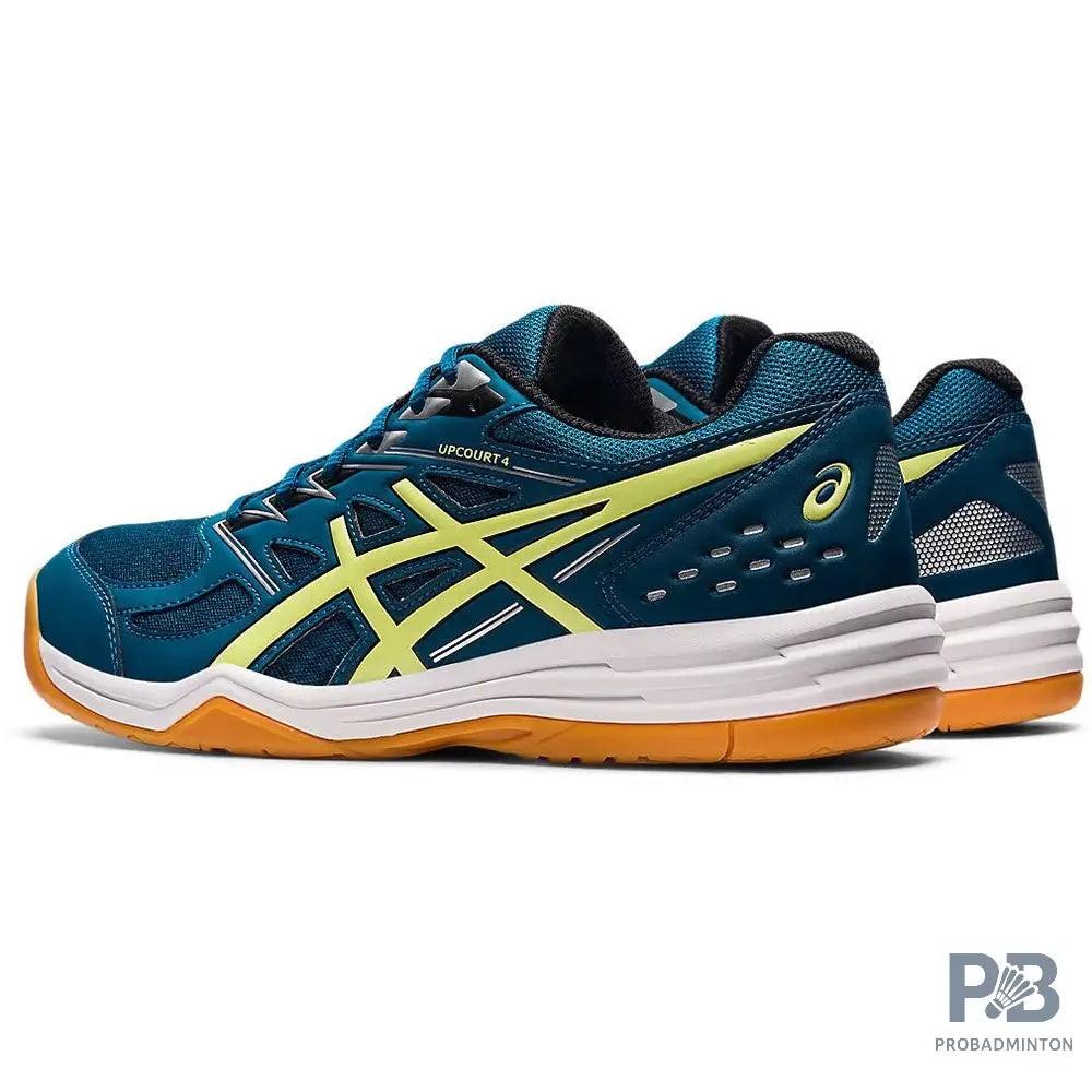 ASICS UPCOURT 4 Indoor Court Shoes ( Deep Sea Teal & Glow Yellow).