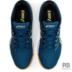 ASICS UPCOURT 4 Indoor Court Shoes ( Deep Sea Teal & Glow Yellow).