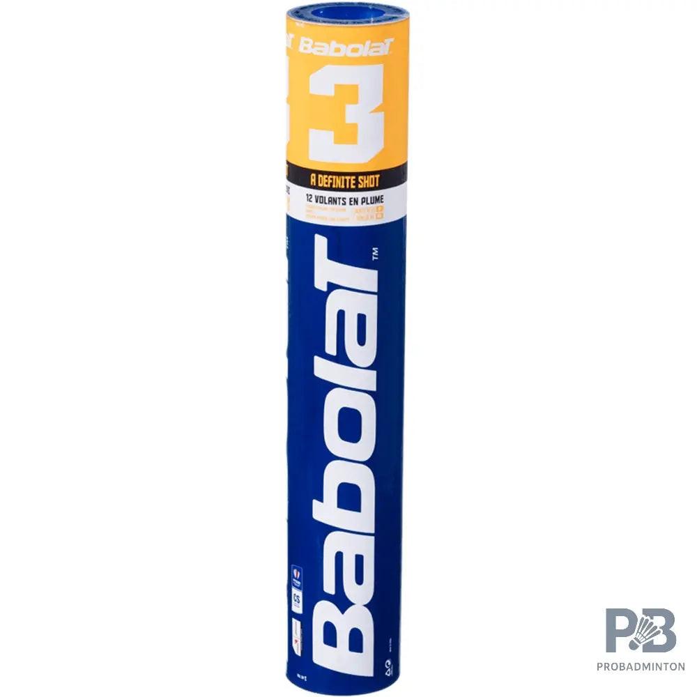 Babolat No. 3 Feather Cock Shuttlecock (Pack of 12) | Fast Speed | ProBadminton.in.