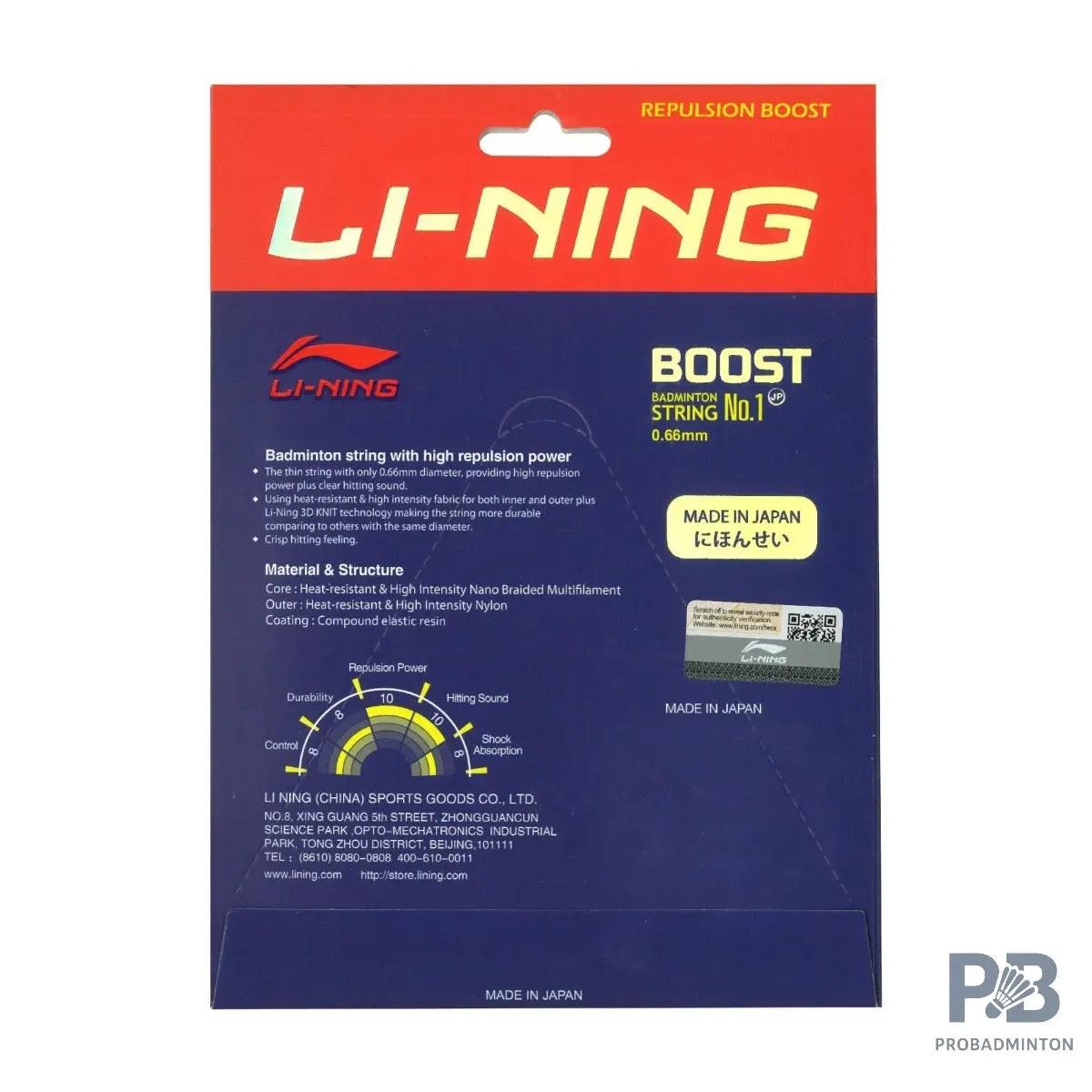 Li-Ning No.1 Boost String Set (10 m) - Bold Yellow.