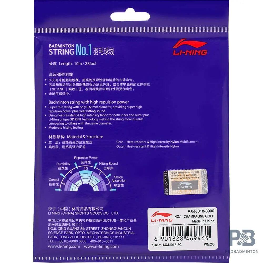 Li-Ning No.1 String Set (10 m) - Gold.