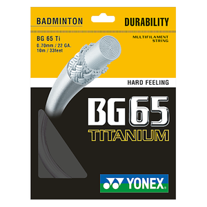 Yonex BG65 Titanium 0.70mm Badminton String Set (10m) - BLACK / RED / BLUE / WHITE / PINK