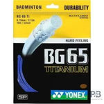 Yonex BG 65 Titanium – Precision and Power for Hard Hitters (10m) - BLACK / RED / BLUE / WHITE / PINK.