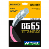 Yonex BG65 Titanium – Precision and Power for Hard Hitters (10m) - BLACK / RED / BLUE / WHITE / PINK