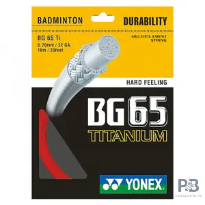 Yonex BG 65 Titanium – Precision and Power for Hard Hitters (10m) - BLACK / RED / BLUE / WHITE / PINK.