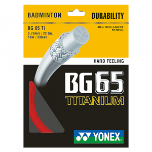 Yonex BG65 Titanium – Precision and Power for Hard Hitters (10m) - BLACK / RED / BLUE / WHITE / PINK