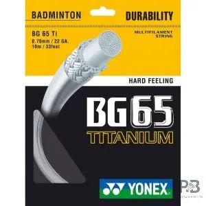 Yonex BG 65 Titanium – Precision and Power for Hard Hitters (10m) - BLACK / RED / BLUE / WHITE / PINK.