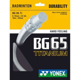 Yonex BG65 Titanium – Precision and Power for Hard Hitters (10m) - BLACK / RED / BLUE / WHITE / PINK