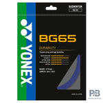 Yonex BG65 Badminton String – All-Round Performance with Durability, 0.70mm (10 m) - BLACK / YELLOW/ ROYAL BLUE/ LAVENDER/ WHITE / VIOLET / ORANGE/ AMBER /.