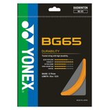 Yonex BG65 Badminton String – All-Round Performance with Durability, 0.70mm (10 m) - BLACK / YELLOW/ ROYAL BLUE/ LAVENDER/ WHITE / VIOLET / ORANGE/ AMBER /