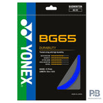 Yonex BG65 Badminton String – All-Round Performance with Durability, 0.70mm (10 m) - BLACK / YELLOW/ ROYAL BLUE/ LAVENDER/ WHITE / VIOLET / ORANGE/ AMBER /.